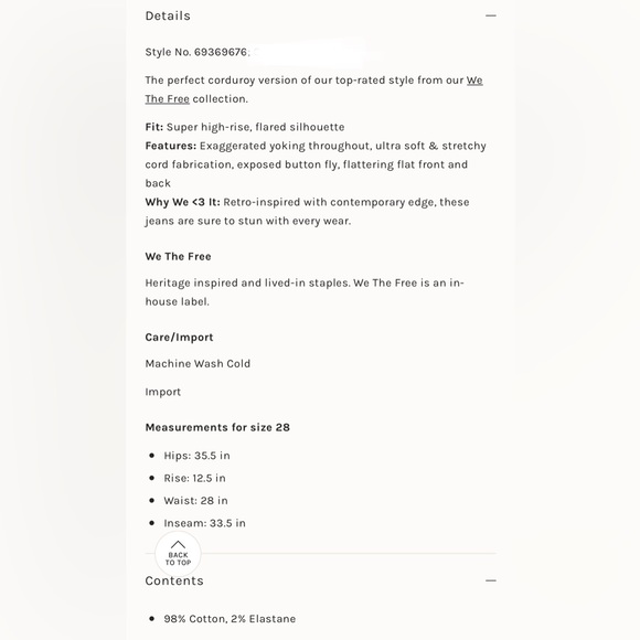 NWT Free People We The Free Jayde Corduroy High Rise Flare Jeans in Cognac - Picture 13 of 14